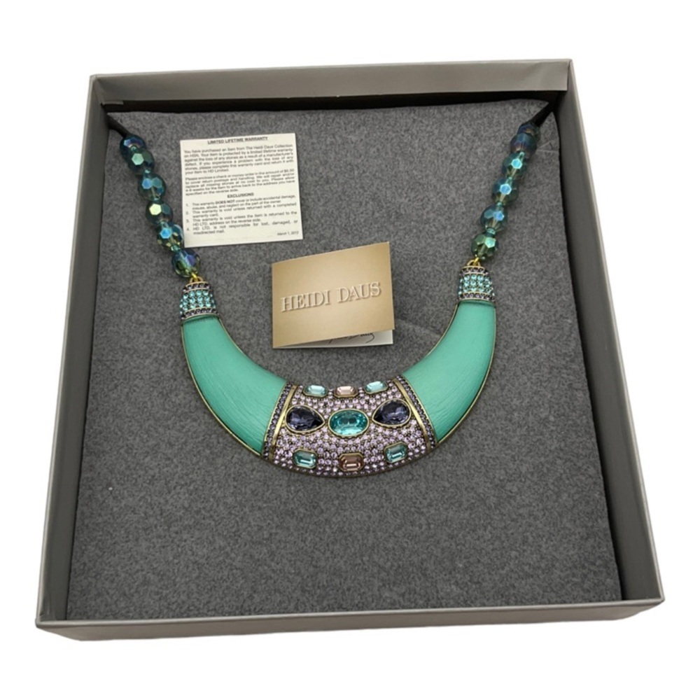 Heidi Daus Say It With Style Crystal & Rhinestone Accent Lucite Necklace